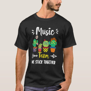 T-shirt Équipe de musique École Cactus Équipe de musiciens