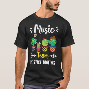 T-shirt Équipe de musique École Cactus Équipe de musiciens