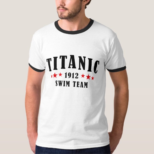 T-shirt Équipe de natation 1912 de Titanic (Devant)