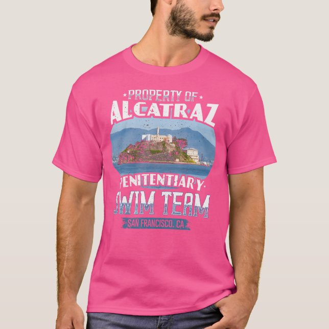 T-shirt Équipe de natation amusante d'Alcatraz (Devant)