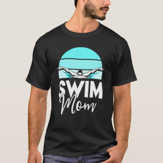 T-shirt Équipe de natation Chemise Maman Mère École de nat