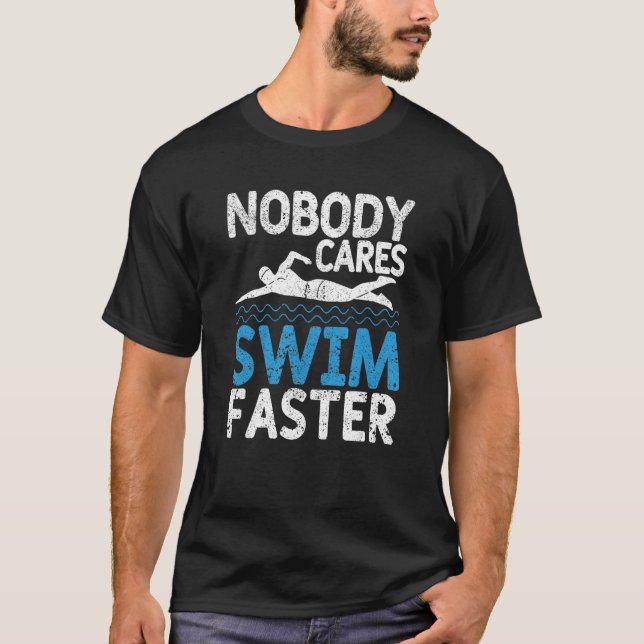 T-shirt Équipe De Natation Coach Sport Personne Ne S'Occup (Devant)