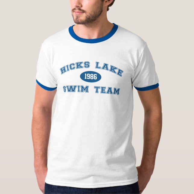 T-shirt Équipe de natation de lac hicks (Devant)