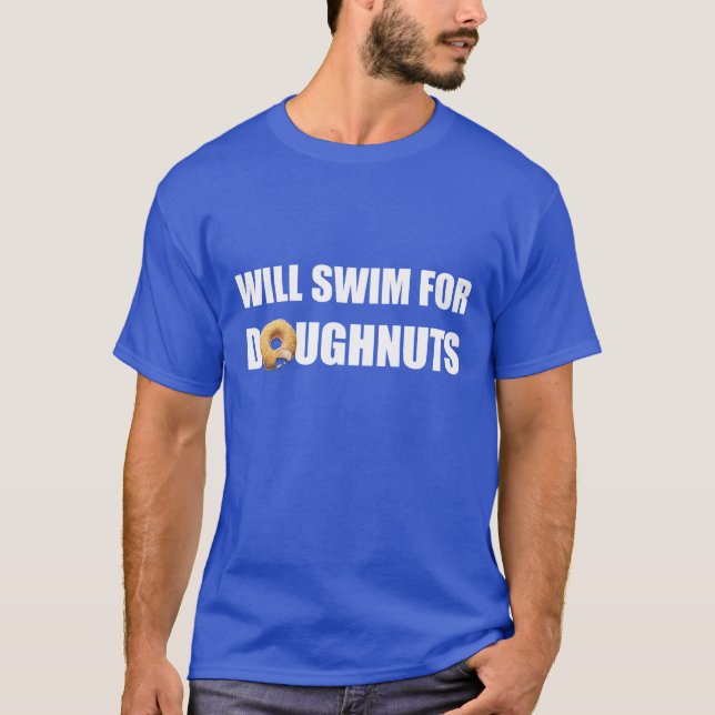 T-shirt Équipe de natation, nage, beignets marrants. perso (Devant)