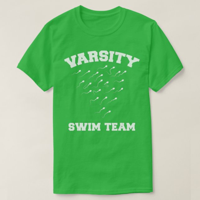 T-shirt Équipe de natation Varsity Sperme de nage (Design devant)