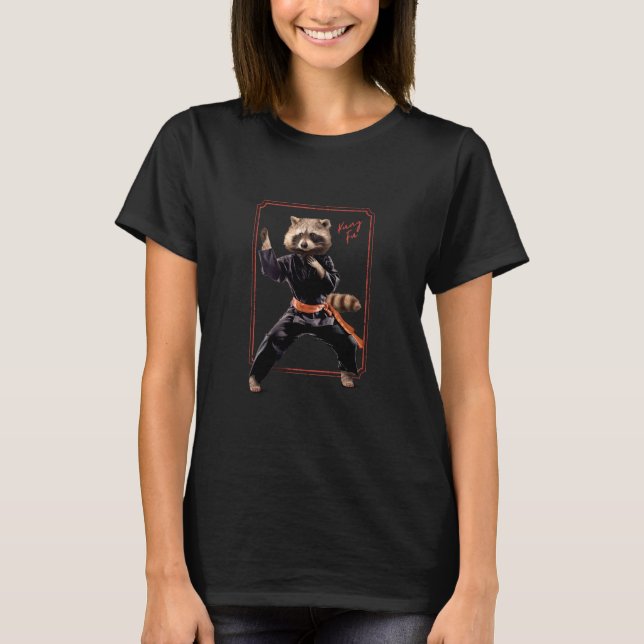 T-shirt Équipe de ninja de raton laveur Kung Fu déchet (Devant)