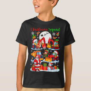 T-shirt Équipe de Noël Camions de Construction Excavateurs