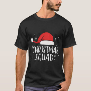 T-shirt Équipe de Noël Chapeau de Père Noël Rouge Clair Fa