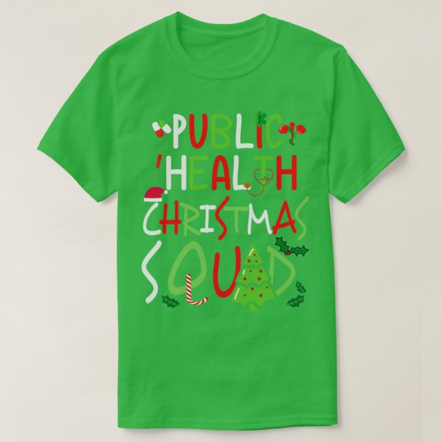 T-shirt Équipe de Noël de la santé publique (Design devant)