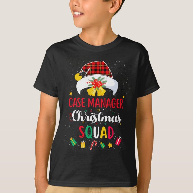 T-shirt Équipe de Noël du gestionnaire de dossier Chapeau  (Devant)