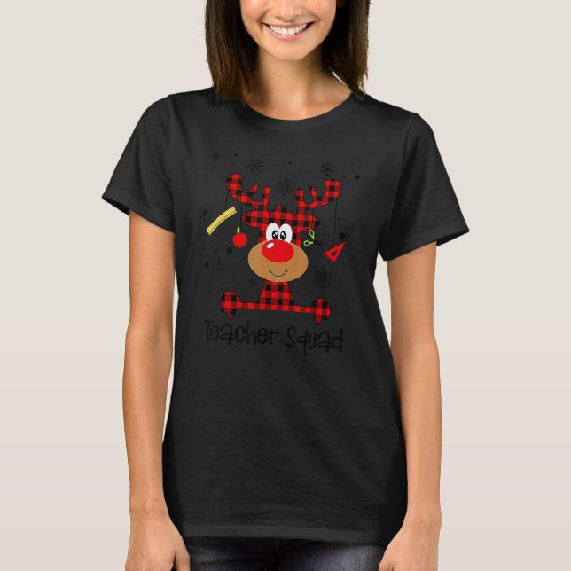 T-shirt Équipe de Noël Enseignant Renne Noël Professeur de (Devant)