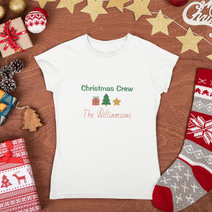 T-shirt Équipe de Noël Famille personnalisée pour les Fête
