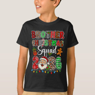 T-shirt Équipe de Noël Frère 2026 Léopard Père Noël Drôle 