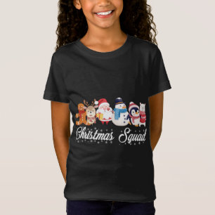 T-Shirt Équipe de Noël Père Noël Reindeer Snowman Gingerbr