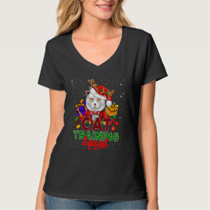 T-shirt Équipe de Noël pour la formation de chats Santa R