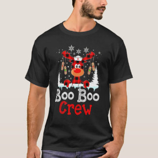 T-shirt Équipe de Noël Reindeer Infirmière Buffalo à carre