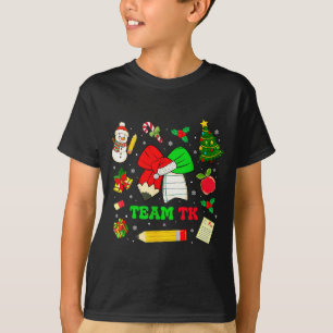 T-shirt Équipe de nœud coquette Tk Noël transitionnel mate