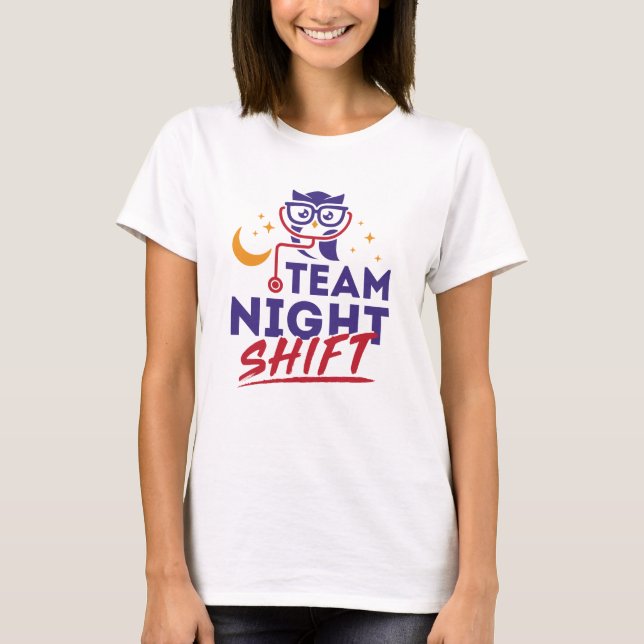 T-shirt Équipe de nuit Shift Hospital Doctor Nurse Staff (Devant)