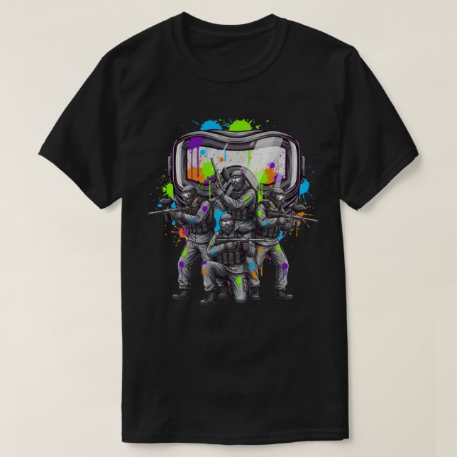 T-shirt Équipe de paintball Splash (Design devant)