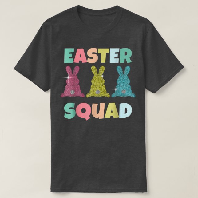 T-shirt Équipe de Pâques Lapin lapin Trio femmes filles (Design devant)
