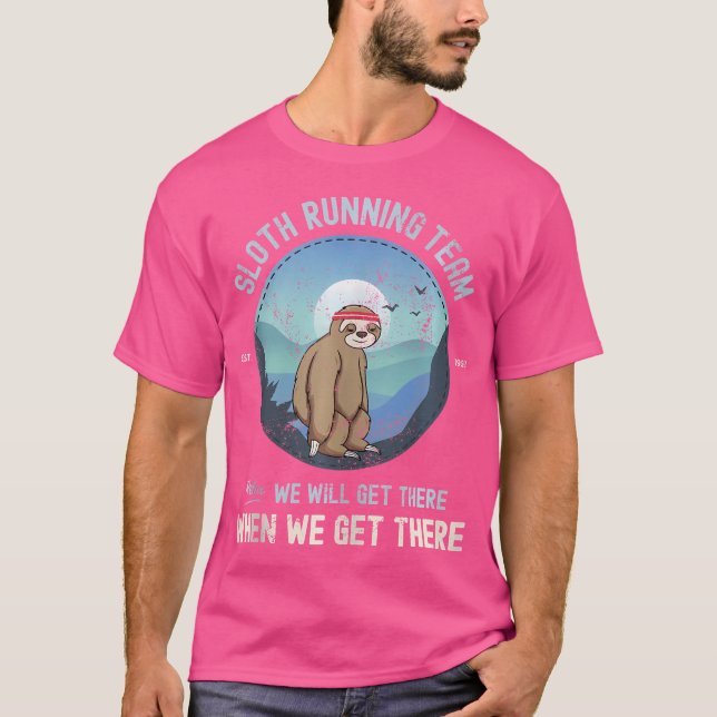 T-shirt Équipe de paresseux en course (Devant)