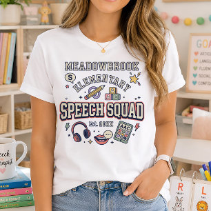 T-shirt Équipe de parole personnalisée École SLP