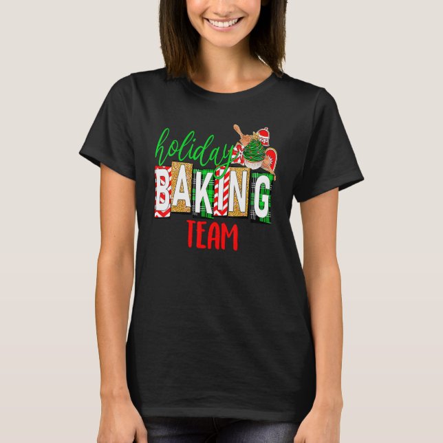 T-shirt Équipe de pâtisserie de Noël Costume de Noël Enfan (Devant)