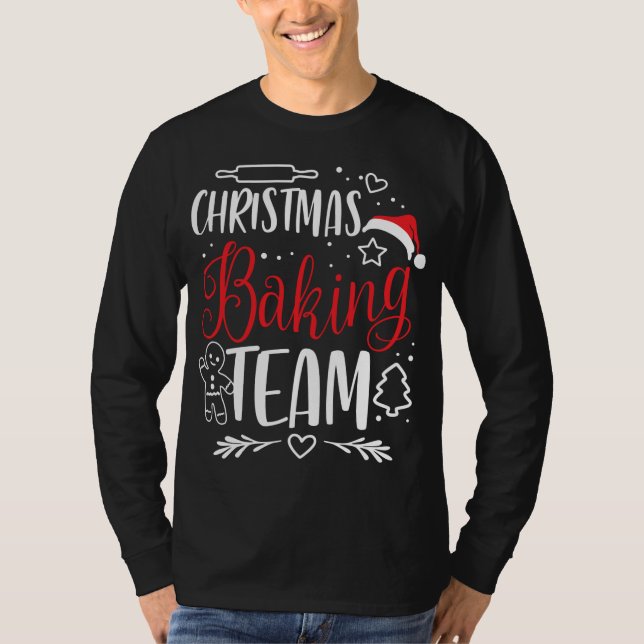 T-shirt Équipe de pâtisserie de Noël - Équipe de biscuits  (Devant)