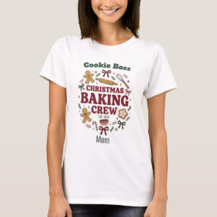 T-shirt Équipe de pâtisserie de Noël Nom personnalisé
