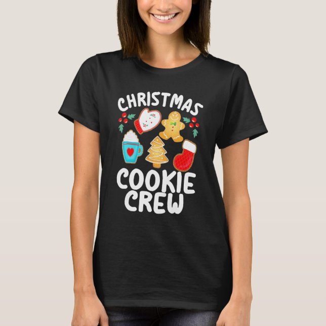 T-shirt Équipe de pâtisserie de Noël Vêtements Cookie Crew (Devant)