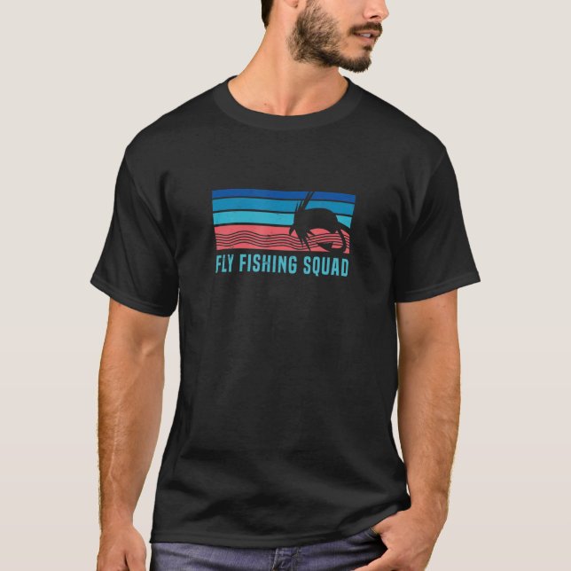 T-shirt Équipe de pêche à la mouche Anglier Pêcheur (Devant)