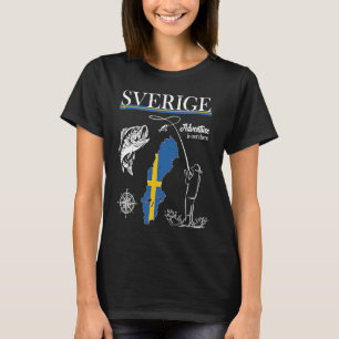 T-shirt Équipe de pêche de Suède Tour de pêche Suède sué