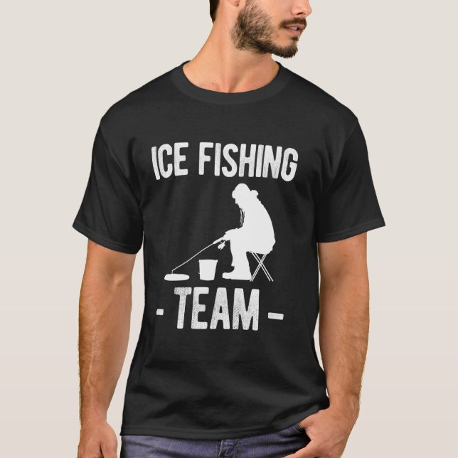 T-shirt Équipe de pêche sur glace (Devant)