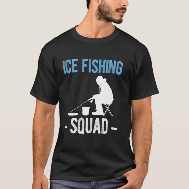 T-shirt Équipe de pêche sur glace (Devant)