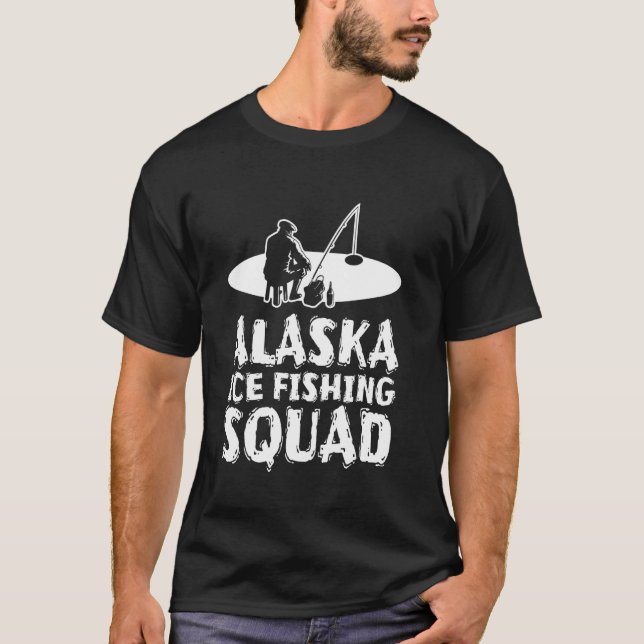 T-shirt Équipe de pêche sur glace en Alaska (Devant)