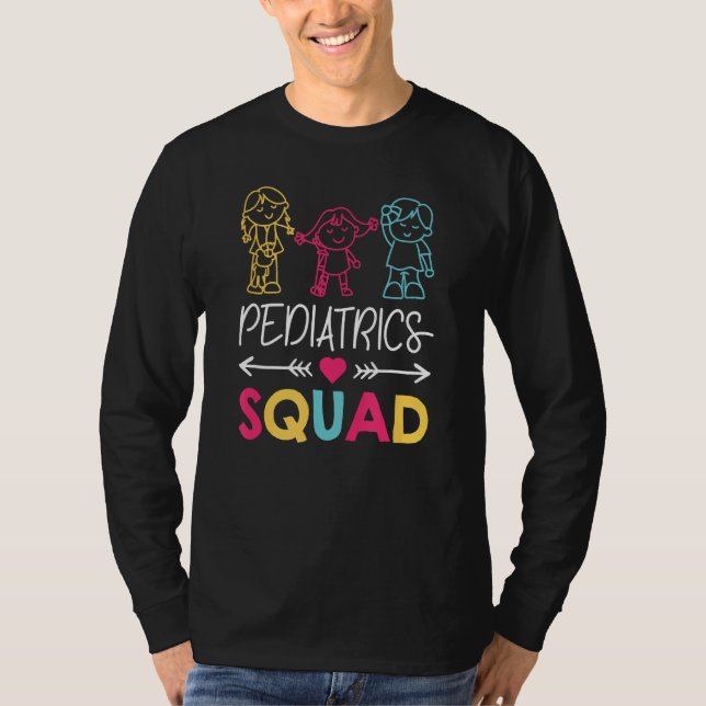 T-shirt Équipe de pédiatrie Infirmière mignonne (Devant)