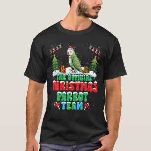 T-shirt Équipe de perroquets de Noël portant le chapeau de