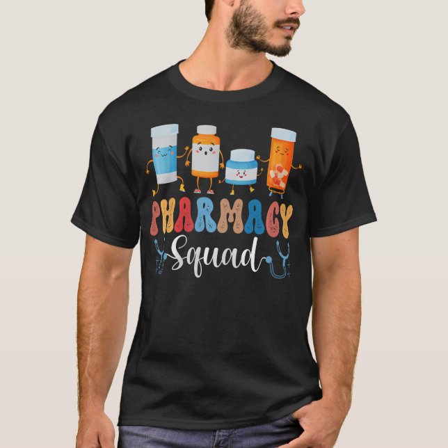 T-shirt Équipe de pharmacie Drôle Mignon Comprimés Pharmac (Devant)