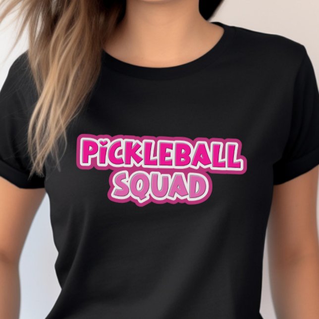 T-shirt Équipe de Pickleball Blanc rose Nom du groupe (Créateur téléchargé)