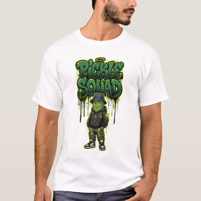 T-shirt Équipe de Pickles Graffiti Edgy Graphique Hip Hop (Devant)