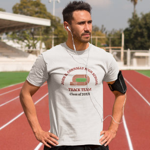 T-shirt Équipe de piste de course à pied Maroon