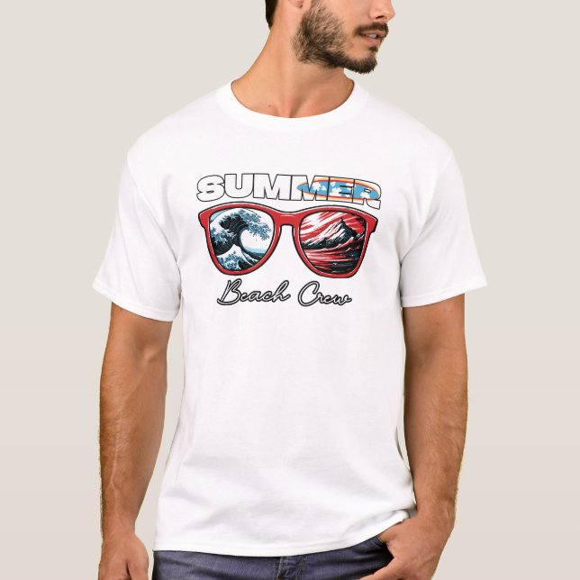 T-shirt Équipe de plage d'été - Vibes d'été (Devant)