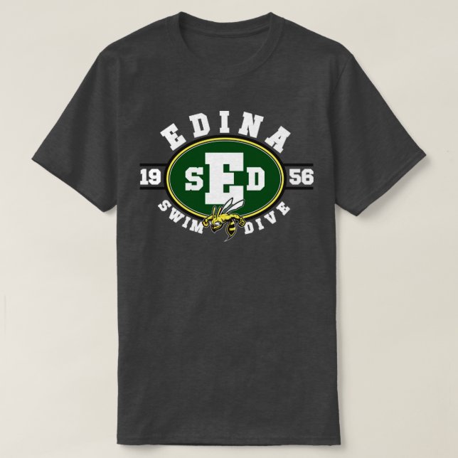 T-shirt Équipe de plongée Edina Swim14 (Design devant)