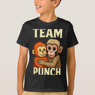 T-shirt Équipe de poing bébé singe et jouet en peluche mèm
