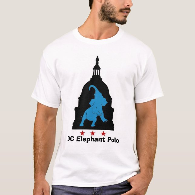 T-shirt Équipe de polo d'éléphant de C.C (Devant)