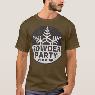 T-shirt Équipe de poudre rétro Crew Snowflake Amoureux de 