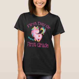 T-shirt Équipe De Première Année Dabbing Unicorne Retour À