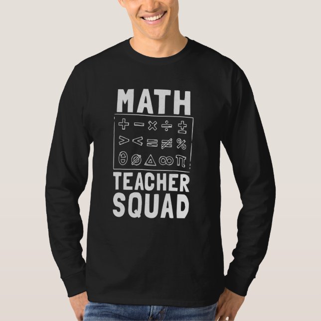 T-shirt Équipe de professeur de mathématiques fournitures  (Devant)