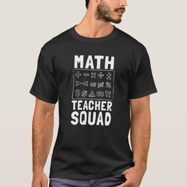 T-shirt Équipe de professeur de mathématiques Fournitures  (Devant)