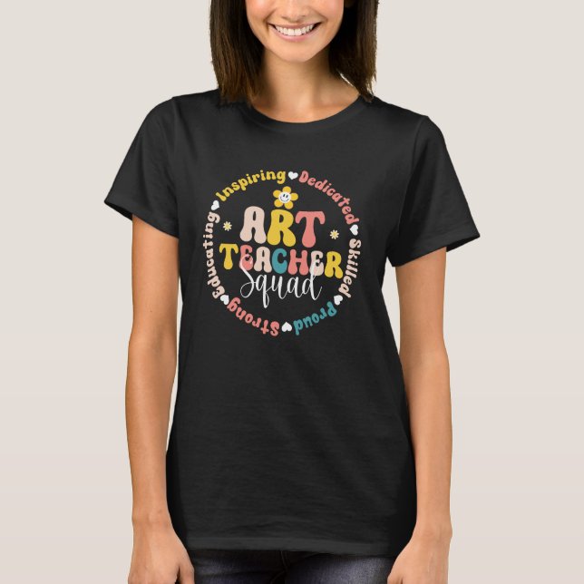 T-shirt Équipe de professeurs d'art rétro (Devant)